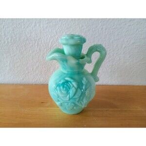 Vintage Avon 1986 Perfume Bottle Mint Green Victorian Style - No Dish